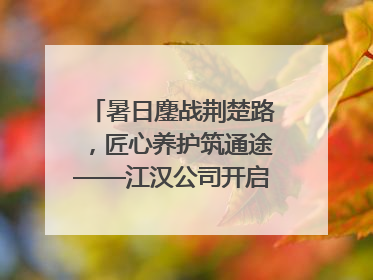 暑日鏖战荆楚路，匠心养护筑通途——江汉公司开启高速公路养护专项工程建设热潮