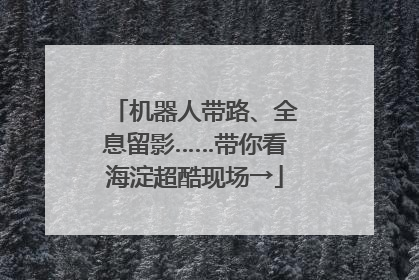 机器人带路、全息留影……带你看海淀超酷现场→