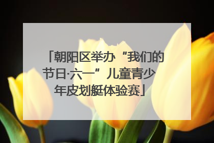 朝阳区举办“我们的节日·六一”儿童青少年皮划艇体验赛