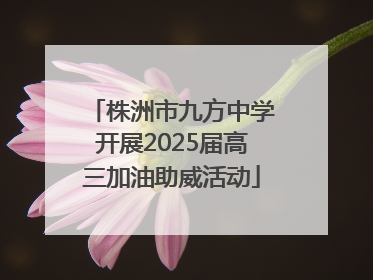 株洲市九方中学开展2025届高三加油助威活动