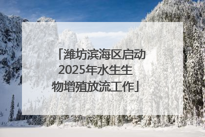 潍坊滨海区启动2025年水生生物增殖放流工作
