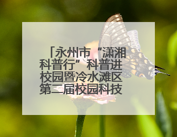 永州市“潇湘科普行”科普进校园暨冷水滩区第二届校园科技活动开幕
