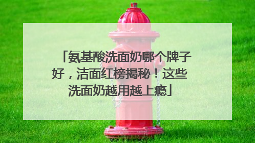 氨基酸洗面奶哪个牌子好，洁面红榜揭秘！这些洗面奶越用越上瘾