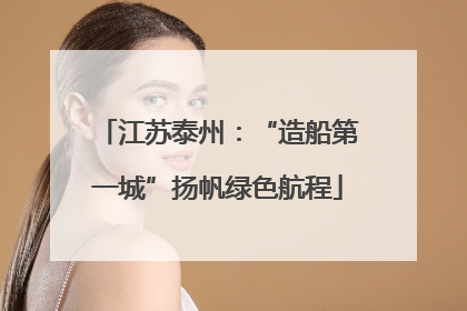 江苏泰州：“造船第一城”扬帆绿色航程
