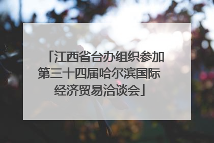 江西省台办组织参加第三十四届哈尔滨国际经济贸易洽谈会
