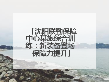 沈阳联勤保障中心某旅综合训练：新装备登场 保障力提升