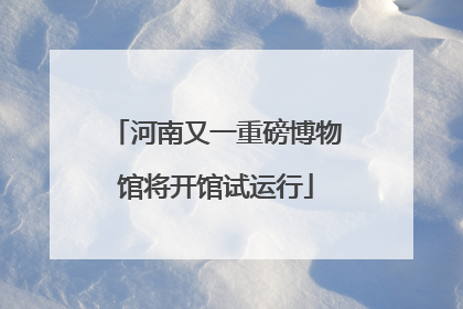 河南又一重磅博物馆将开馆试运行