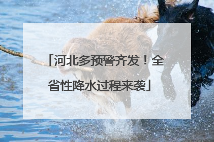 河北多预警齐发！全省性降水过程来袭