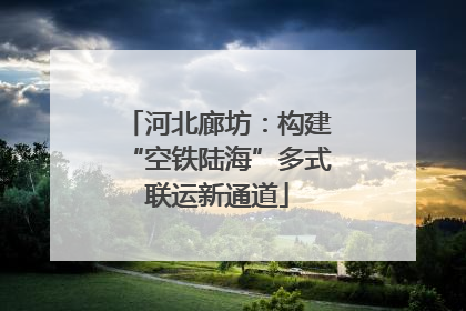 河北廊坊：构建“空铁陆海”多式联运新通道