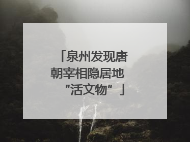 泉州发现唐朝宰相隐居地“活文物”