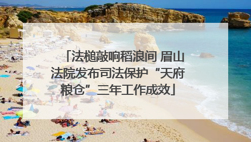 法槌敲响稻浪间 眉山法院发布司法保护“天府粮仓”三年工作成效