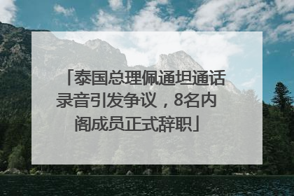 泰国总理佩通坦通话录音引发争议，8名内阁成员正式辞职