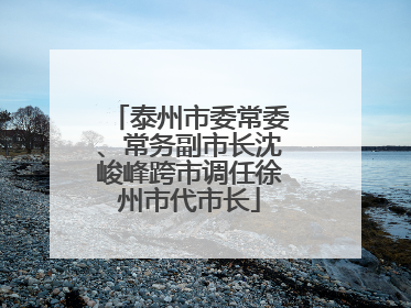 泰州市委常委、常务副市长沈峻峰跨市调任徐州市代市长