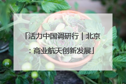 活力中国调研行｜北京：商业航天创新发展