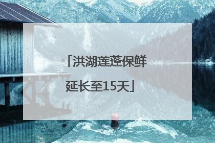 洪湖莲蓬保鲜延长至15天