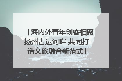 海内外青年创客相聚扬州古运河畔 共同打造文旅融合新范式