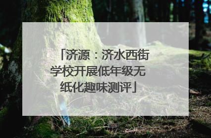 济源：济水西街学校开展低年级无纸化趣味测评