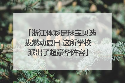 浙江体彩足球宝贝选拔燃动夏日 这所学校派出了超豪华阵容