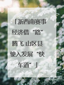 浙西南赛事经济借“路”腾飞 山区县驶入发展“快车道”