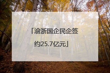 渝浙国企民企签约25.7亿元