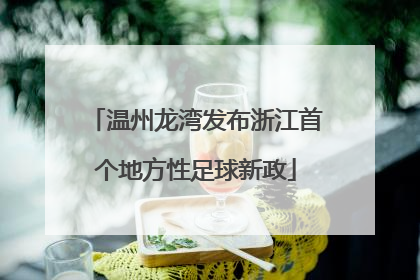 温州龙湾发布浙江首个地方性足球新政