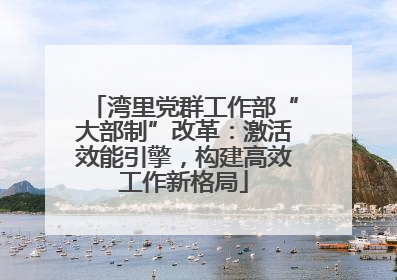 湾里党群工作部“大部制”改革：激活效能引擎，构建高效工作新格局