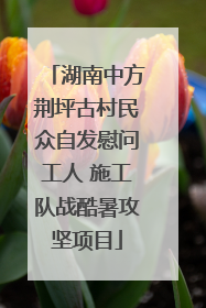 湖南中方荆坪古村民众自发慰问工人 施工队战酷暑攻坚项目
