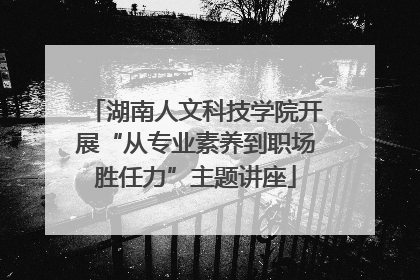 湖南人文科技学院开展“从专业素养到职场胜任力”主题讲座