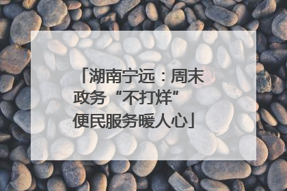湖南宁远：周末政务“不打烊” 便民服务暖人心