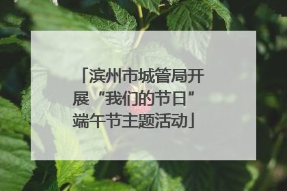 滨州市城管局开展“我们的节日”端午节主题活动