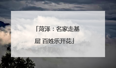 菏泽：名家走基层 百姓乐开花