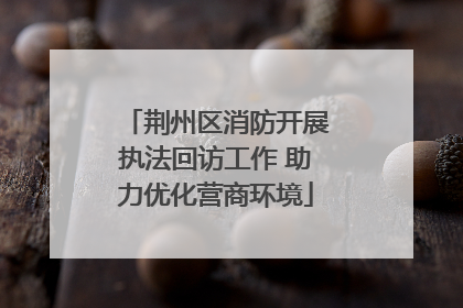 荆州区消防开展执法回访工作 助力优化营商环境
