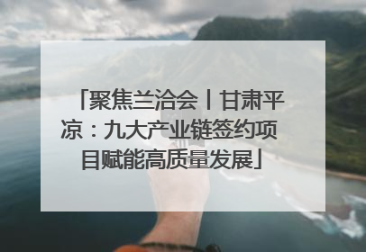 聚焦兰洽会丨甘肃平凉：九大产业链签约项目赋能高质量发展