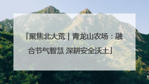 聚焦北大荒｜青龙山农场：融合节气智慧 深耕安全沃土