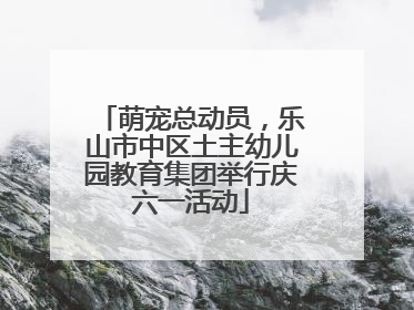 萌宠总动员，乐山市中区土主幼儿园教育集团举行庆六一活动