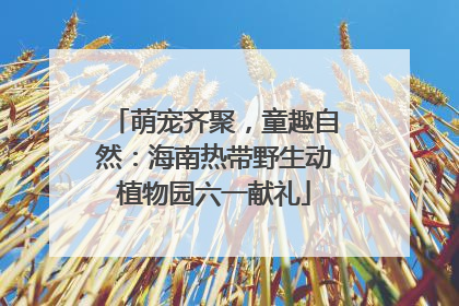 萌宠齐聚，童趣自然：海南热带野生动植物园六一献礼