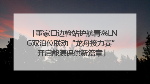 董家口边检站护航青岛LNG双泊位联动“龙舟接力赛” 开启能源保供新篇章