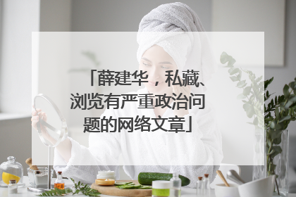 薛建华，私藏、浏览有严重政治问题的网络文章