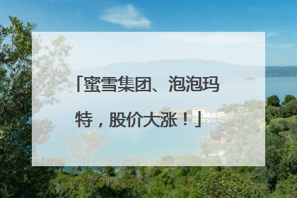 蜜雪集团、泡泡玛特，股价大涨！