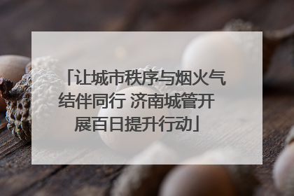 让城市秩序与烟火气结伴同行 济南城管开展百日提升行动