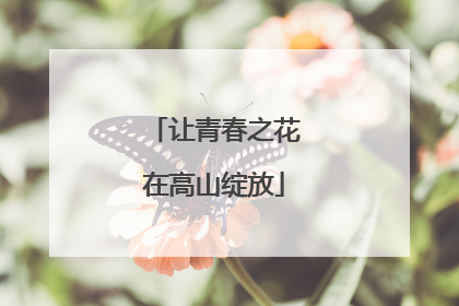 让青春之花在高山绽放