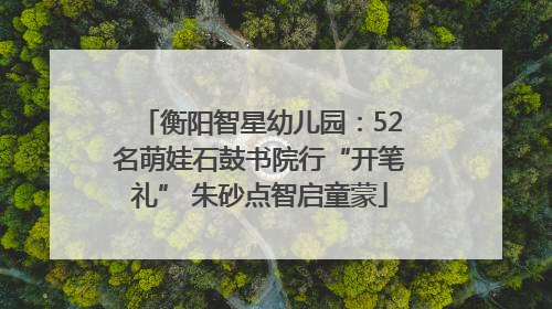 衡阳智星幼儿园：52名萌娃石鼓书院行“开笔礼” 朱砂点智启童蒙