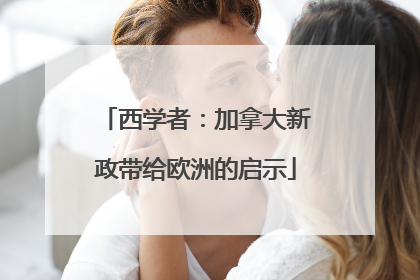 西学者：加拿大新政带给欧洲的启示