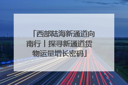 西部陆海新通道向南行丨探寻新通道货物运量增长密码