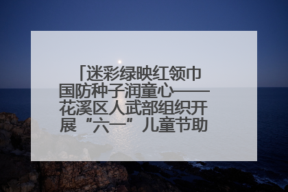 迷彩绿映红领巾 国防种子润童心——花溪区人武部组织开展“六一”儿童节助学兴教活动