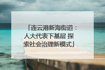 连云港新海街道：人大代表下基层 探索社会治理新模式