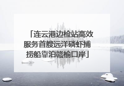 连云港边检站高效服务首艘远洋磷虾捕捞船靠泊赣榆口岸