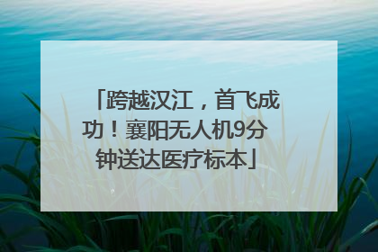 跨越汉江，首飞成功！襄阳无人机9分钟送达医疗标本