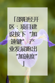 邵阳经开区：项目建设按下“加速键” 产业发展跑出“加速度”
