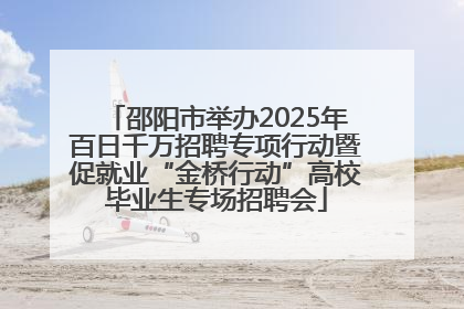 邵阳市举办2025年百日千万招聘专项行动暨促就业“金桥行动”高校毕业生专场招聘会